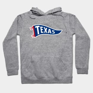 Texas Pennant - White Hoodie